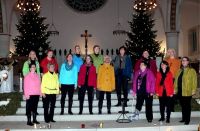 Die C(h)ornichons gaben ihr Neujahrskonzert in der gut besuchten Amanduskirche.  —Foto: bialas